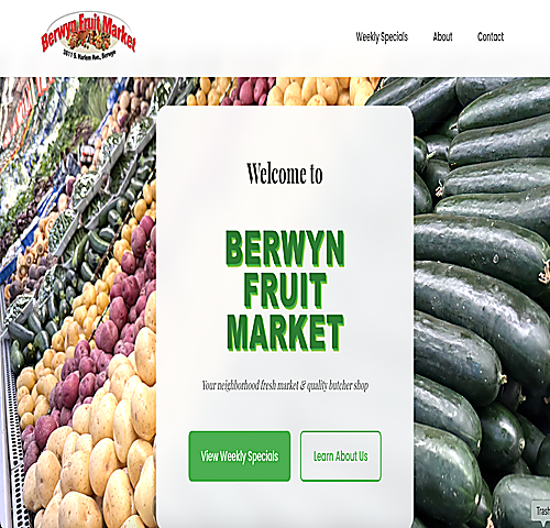 Berwyn Fruit Market Website